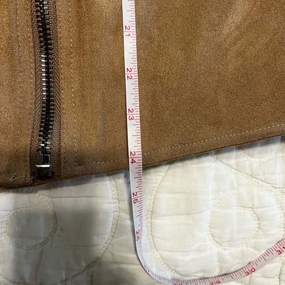 Kut From The Kloth Faux Suede Moto Jacket, Camel, XXL - Picture 10 of 11